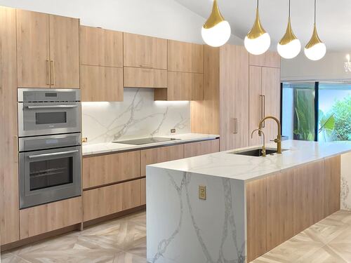 Custom kitchen remodel with frameless cabinetry