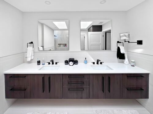 Custom bathroom remodel by Canary Kitchen & Bath