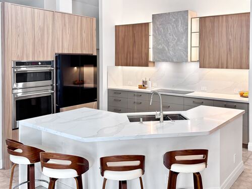 Kitchen remodel with custom frameless cabinetry