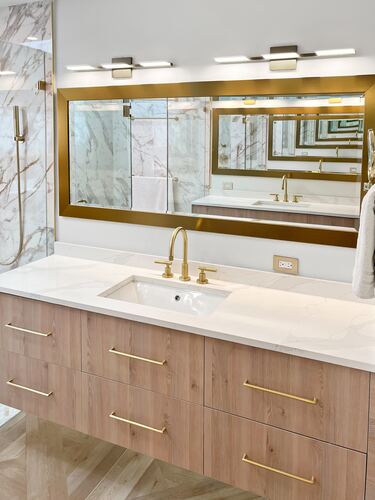 Custom bathroom build by Canary Kitchen & Bath