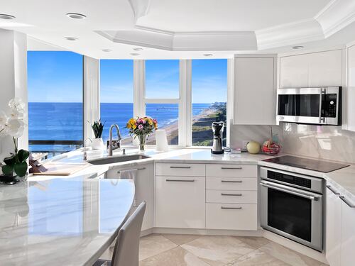 Custom kitchen remodel with integrated storage